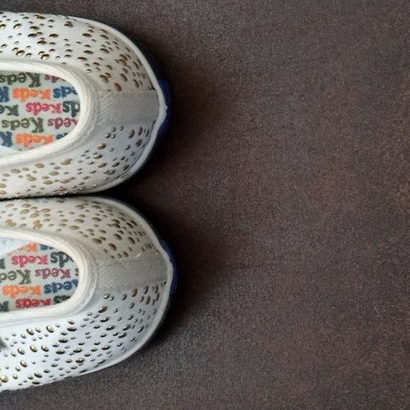 Keds Off-White And Gold Ballet Flats Size 7 - Picture 5 of 8